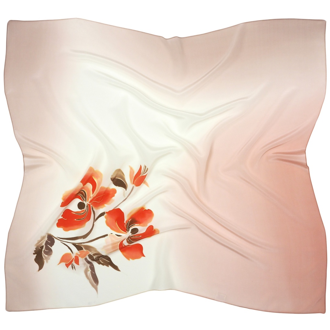 Apaszka jedwabna r�cznie malowana 89x82cm AM-1019